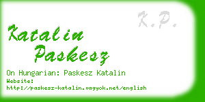 katalin paskesz business card